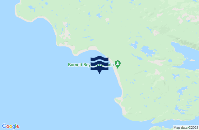 Carte des horaires des marées pour Burnett Bay, Canada