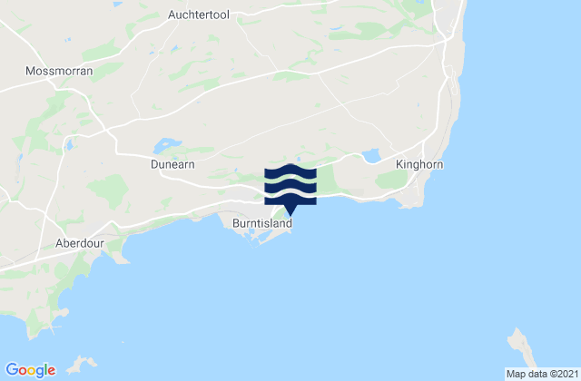 Carte des horaires des marées pour Burntisland Beach, United Kingdom
