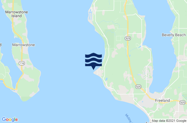 Carte des horaires des marées pour Bush Point (Whidbey Island), United States