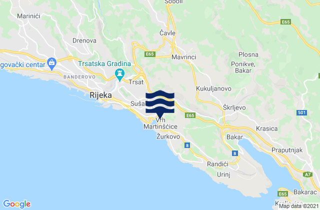 Carte des horaires des marées pour Buzdohanj, Croatia