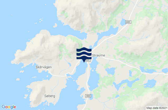 Carte des horaires des marées pour Bø, Norway