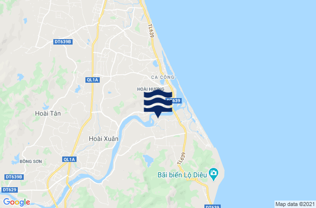 Carte des horaires des marées pour Bồng Sơn, Vietnam