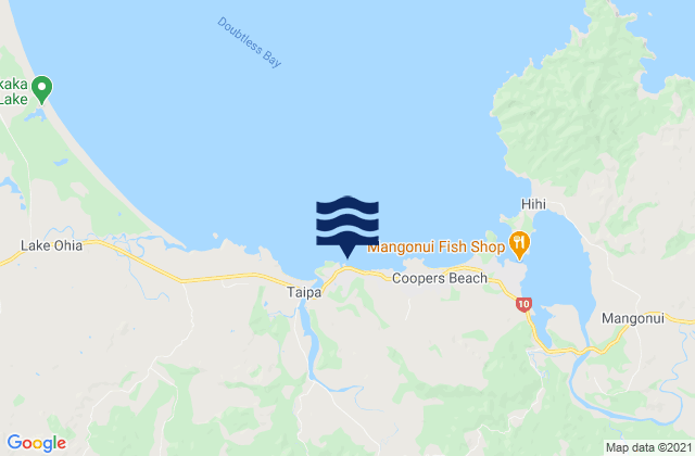 Carte des horaires des marées pour Cable Bay, New Zealand