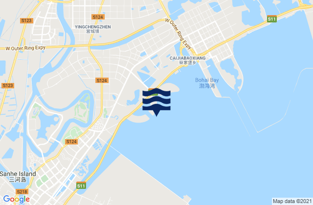 Carte des horaires des marées pour Caijiapu, China