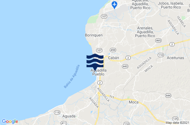 Carte des horaires des marées pour Caimital Bajo Barrio, Puerto Rico