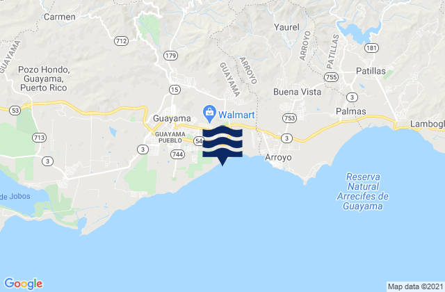 Carte des horaires des marées pour Caimital Barrio, Puerto Rico
