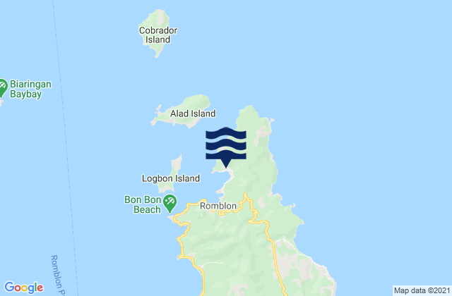 Carte des horaires des marées pour Cajimos, Philippines