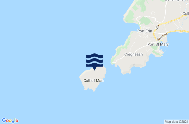 Carte des horaires des marées pour Calf of Man, Isle of Man