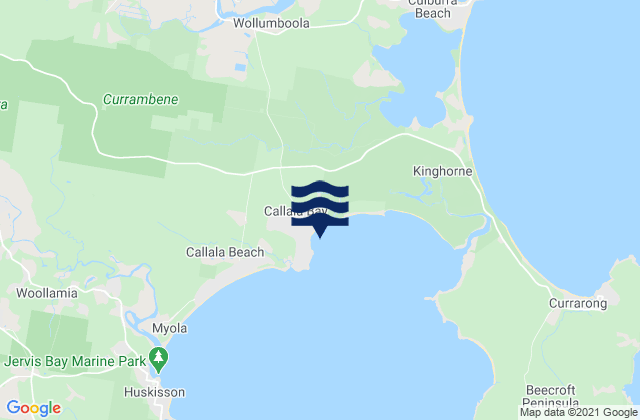 Carte des horaires des marées pour Callala, Australia