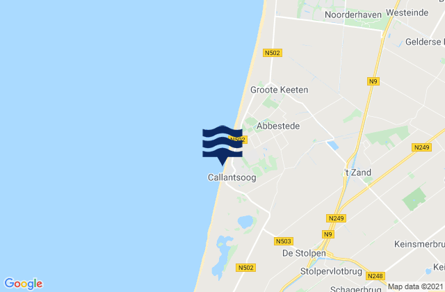 Carte des horaires des marées pour Callantsoog, Netherlands