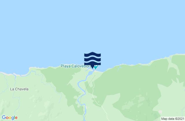 Carte des horaires des marées pour Calovébora, Panama