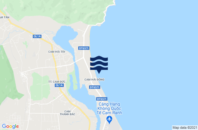 Carte des horaires des marées pour Cam Lâm, Vietnam