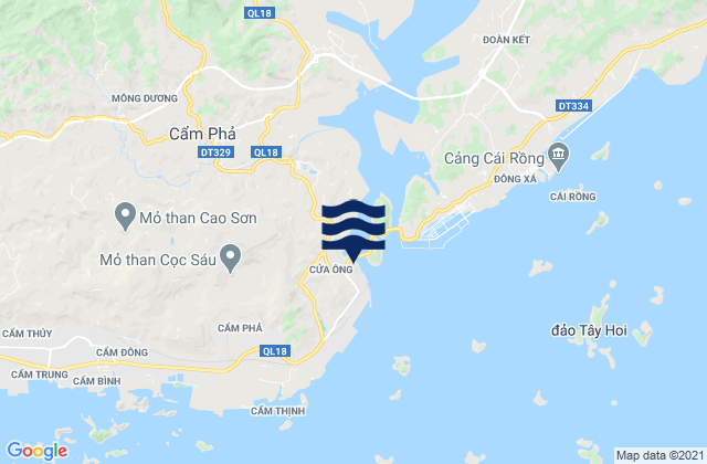 Carte des horaires des marées pour Cam Pha, Vietnam
