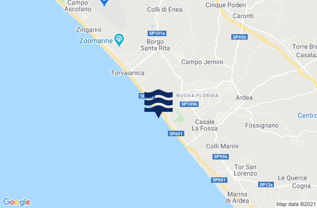 Carte des horaires des marées pour Campo Jemini, Italy