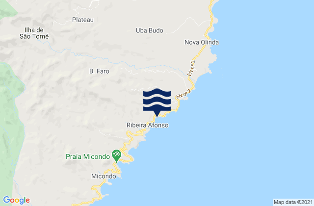 Carte des horaires des marées pour Cantagalo District, Sao Tome and Principe