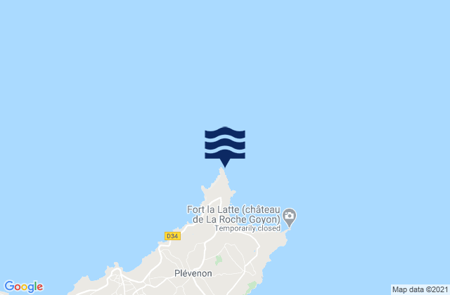 Carte des horaires des marées pour Cap Fréhel, France