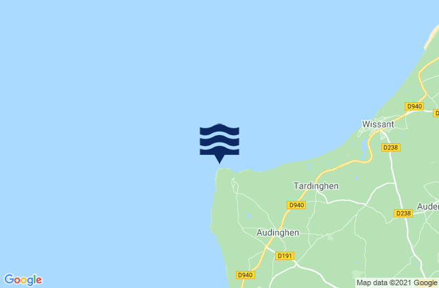 Carte des horaires des marées pour Cap Gris-Nez, France