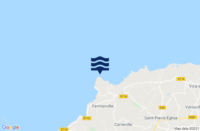 Carte des horaires des marées pour Cap Lévi, France