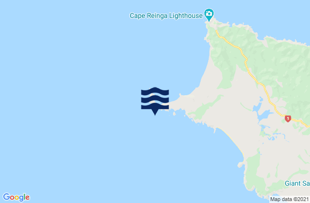 Carte des horaires des marées pour Cape Maria van Diemen, New Zealand