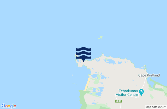 Carte des horaires des marées pour Cape Portland, Australia