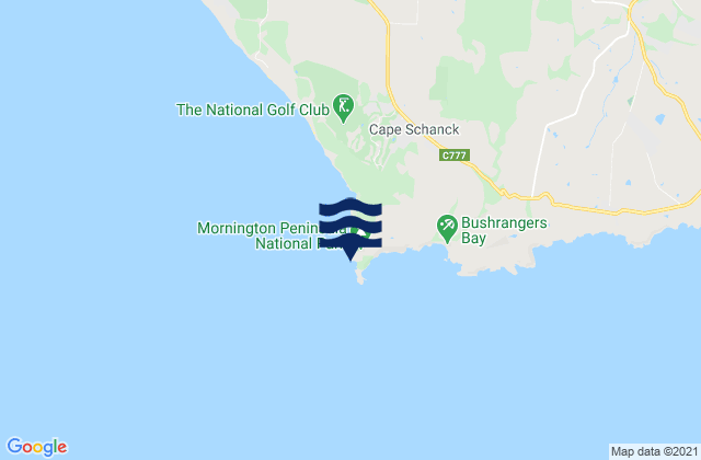Carte des horaires des marées pour Cape Schanck Lighthouse, Australia