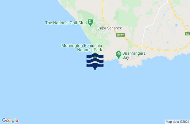 Carte des horaires des marées pour Cape Schanck, Australia