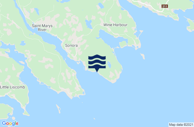 Carte des horaires des marées pour Cape St. Marys, Canada