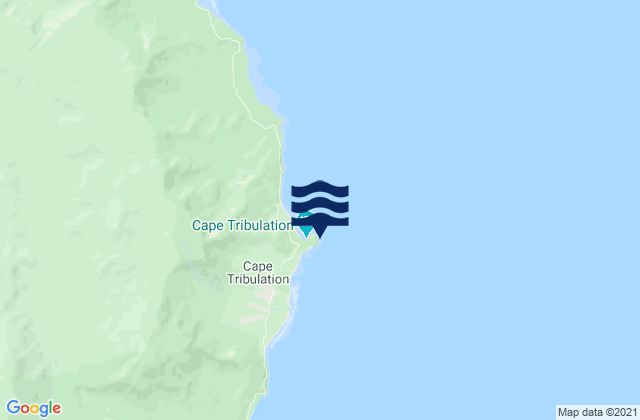 Carte des horaires des marées pour Cape Tribulation, Australia