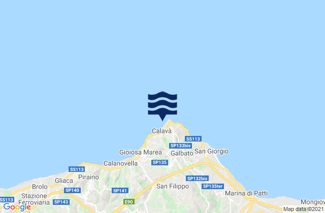 Carte des horaires des marées pour Capo Calavà, Italy