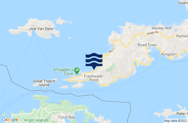 Carte des horaires des marées pour Capoons Bay - Bombas, U.S. Virgin Islands