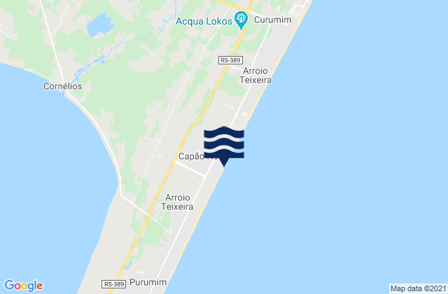 Carte des horaires des marées pour Capão da Canoa, Brazil