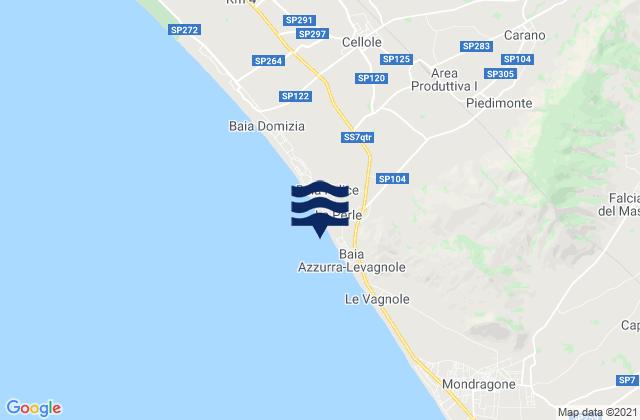 Carte des horaires des marées pour Carano, Italy