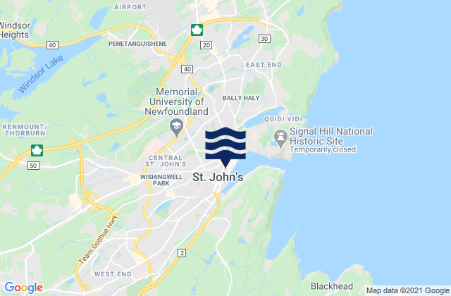 Carte des horaires des marées pour Caravalla Cove, Canada