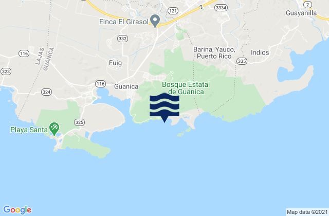 Carte des horaires des marées pour Carenero Barrio, Puerto Rico