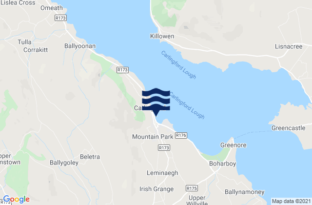 Carte des horaires des marées pour Carlingford, Ireland