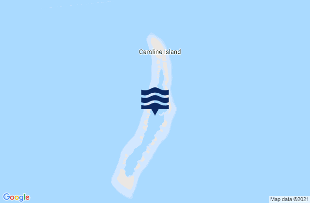 Carte des horaires des marées pour Caroline, Kiribati