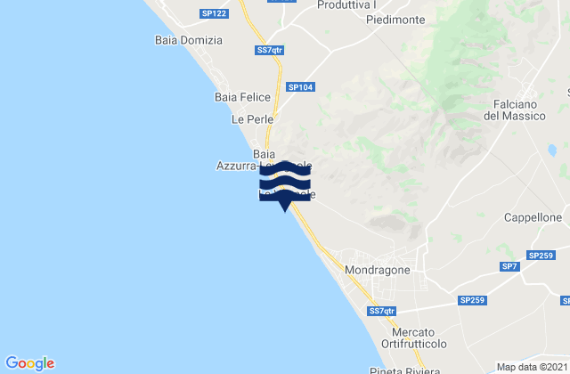 Carte des horaires des marées pour Cascano, Italy