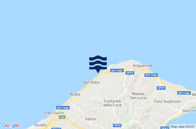 Carte des horaires des marées pour Castanea delle Furie, Italy