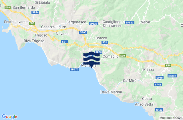 Carte des horaires des marées pour Castiglione, Italy