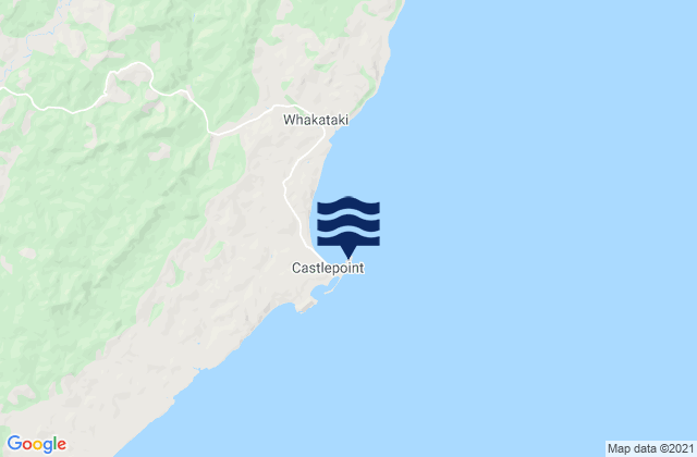 Carte des horaires des marées pour Castle Point Lighthouse, New Zealand