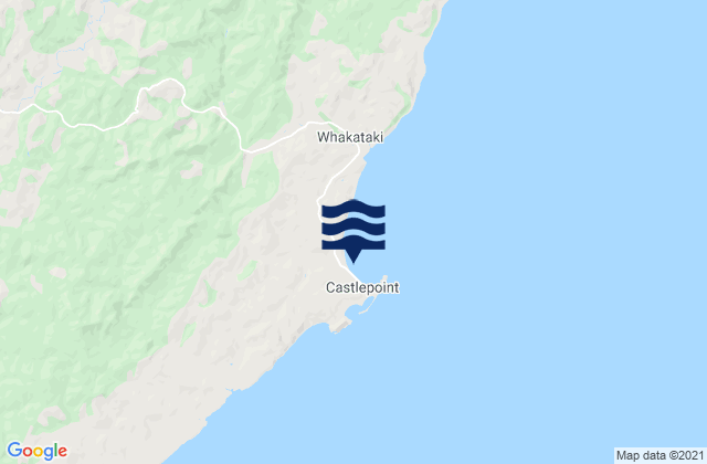 Carte des horaires des marées pour Castlepoint, New Zealand