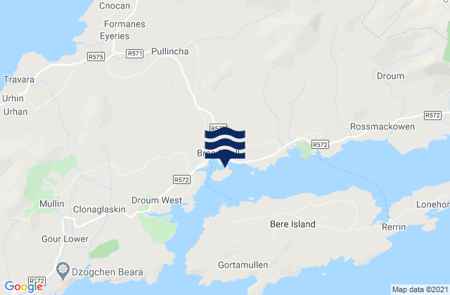 Carte des horaires des marées pour Castletown Bearhaven, Ireland