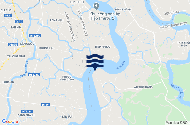 Carte des horaires des marées pour Cat Lai Port, Vietnam