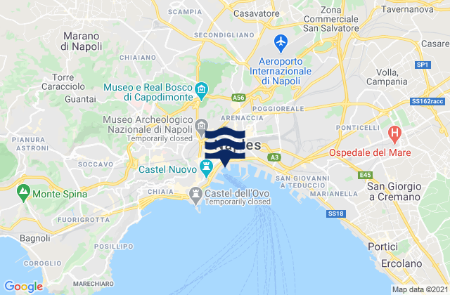 Carte des horaires des marées pour Cesa, Italy