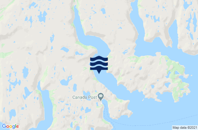 Carte des horaires des marées pour Chaleur Bay, Canada