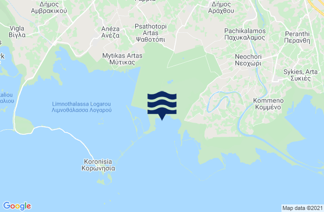 Carte des horaires des marées pour Chalkiádes, Greece