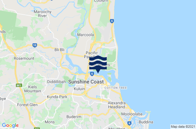 Carte des horaires des marées pour Chambers Island, Australia