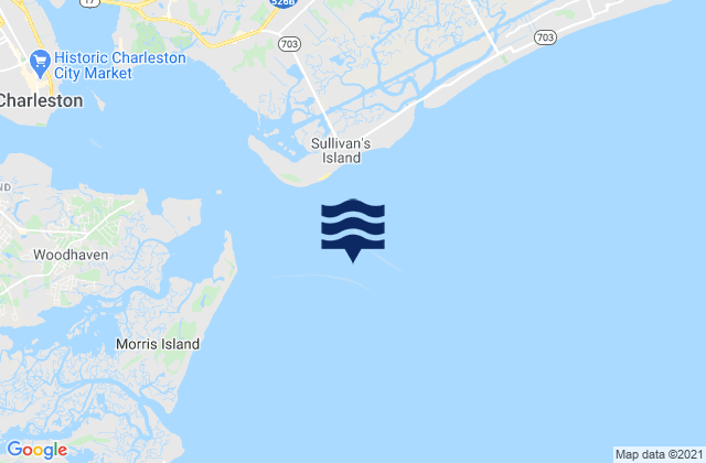 Carte des horaires des marées pour Charleston Hbr. ent. (between jetties), United States