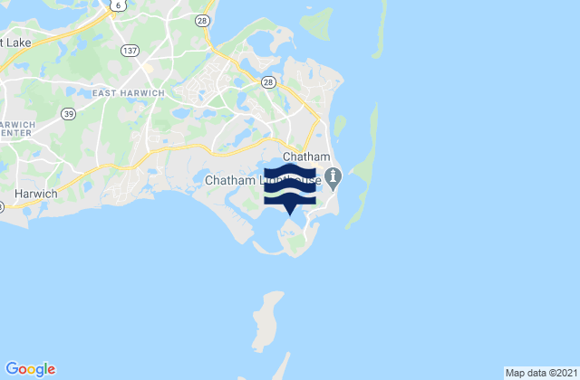 Carte des horaires des marées pour Chatham (Stage Harbor), United States