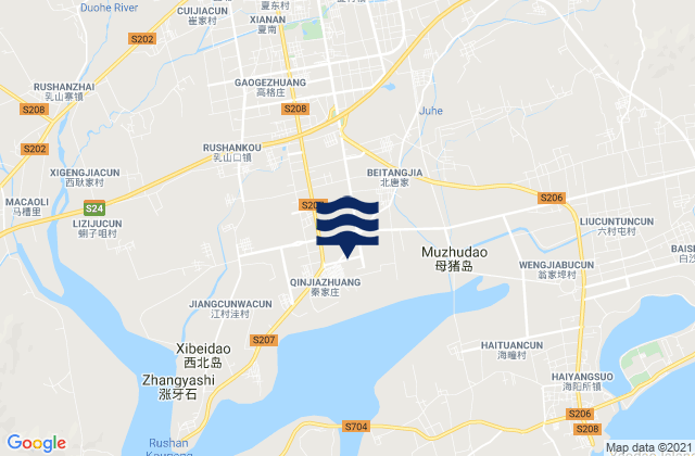 Carte des horaires des marées pour Chengqu, China